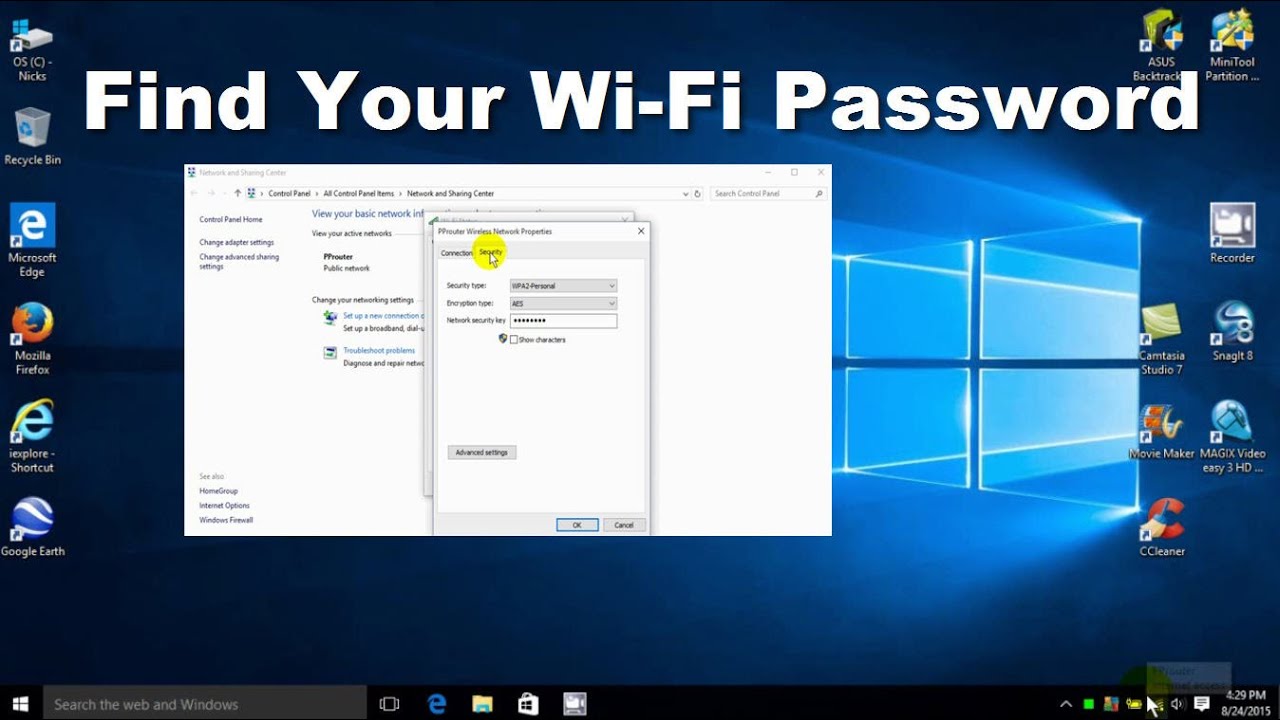 how to find your wifi password on pc windows 10